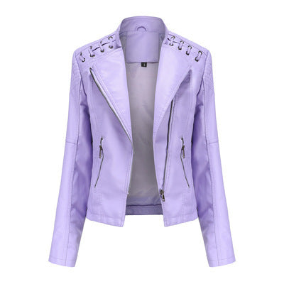 Women's Leather Jackets Women's Short Jackets Slim Thin Leather Jackets Ladies Motorcycle Suits Women's Leather Jackets Women's Short Jackets Slim Thin Leather Jackets Ladies Motorcycle Suits