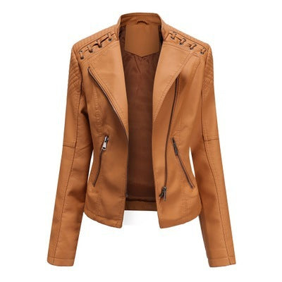 Women's Leather Jackets Women's Short Jackets Slim Thin Leather Jackets Ladies Motorcycle Suits Women's Leather Jackets Women's Short Jackets Slim Thin Leather Jackets Ladies Motorcycle Suits