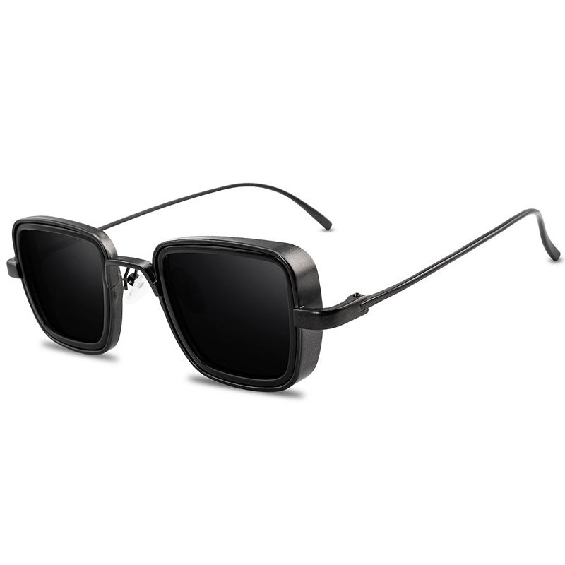 Vintage Steampunk Sunglasses Men Retro Metal Square Vintage Steampunk Sunglasses Men Retro Metal Square