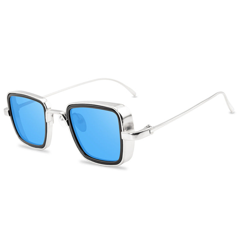 Vintage Steampunk Sunglasses Men Retro Metal Square Vintage Steampunk Sunglasses Men Retro Metal Square