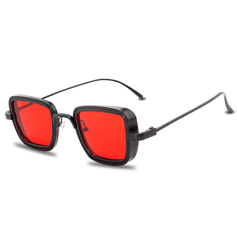 Vintage Steampunk Sunglasses Men Retro Metal Square Vintage Steampunk Sunglasses Men Retro Metal Square