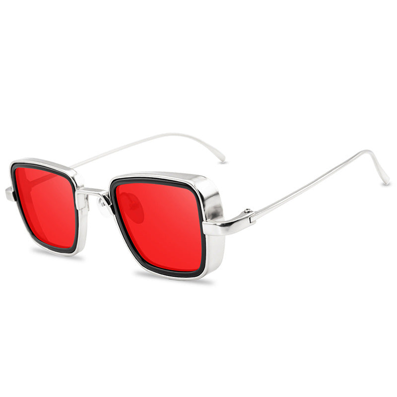 Vintage Steampunk Sunglasses Men Retro Metal Square Vintage Steampunk Sunglasses Men Retro Metal Square