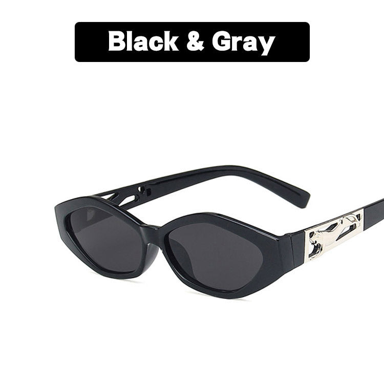 SO&EI Retro Small Frame Polygon Cat Eyes Women Sunglasses Brand Designer Fashion Cheetah Decoration Ladies Sun Glasses UV400 SO&EI Retro Small Frame Polygon Cat Eyes Women Sunglasses Brand Designer Fashion Cheetah Decoration Ladies Sun Glasses UV400