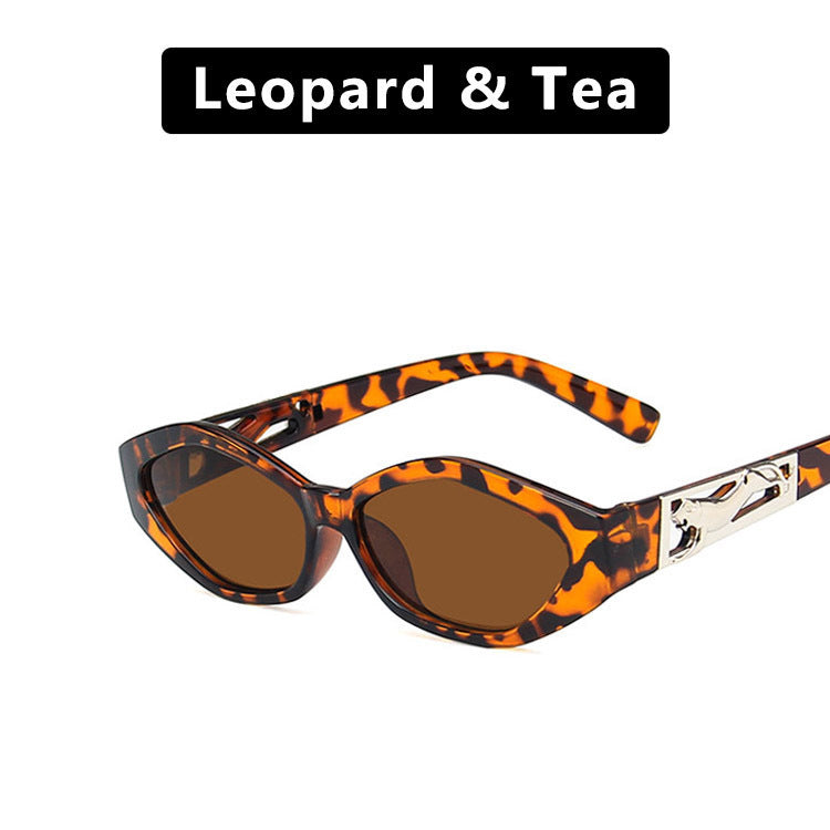 SO&EI Retro Small Frame Polygon Cat Eyes Women Sunglasses Brand Designer Fashion Cheetah Decoration Ladies Sun Glasses UV400 SO&EI Retro Small Frame Polygon Cat Eyes Women Sunglasses Brand Designer Fashion Cheetah Decoration Ladies Sun Glasses UV400
