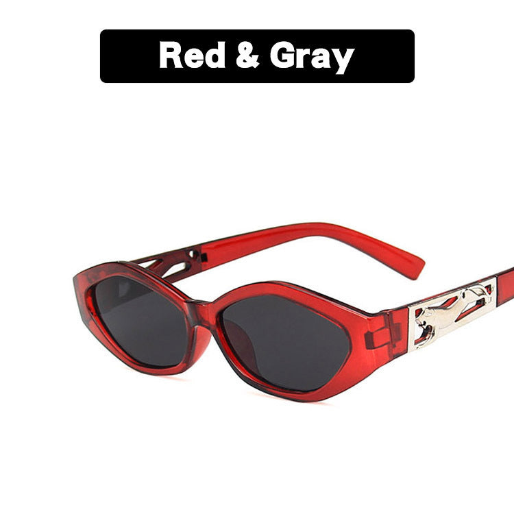 SO&EI Retro Small Frame Polygon Cat Eyes Women Sunglasses Brand Designer Fashion Cheetah Decoration Ladies Sun Glasses UV400 SO&EI Retro Small Frame Polygon Cat Eyes Women Sunglasses Brand Designer Fashion Cheetah Decoration Ladies Sun Glasses UV400