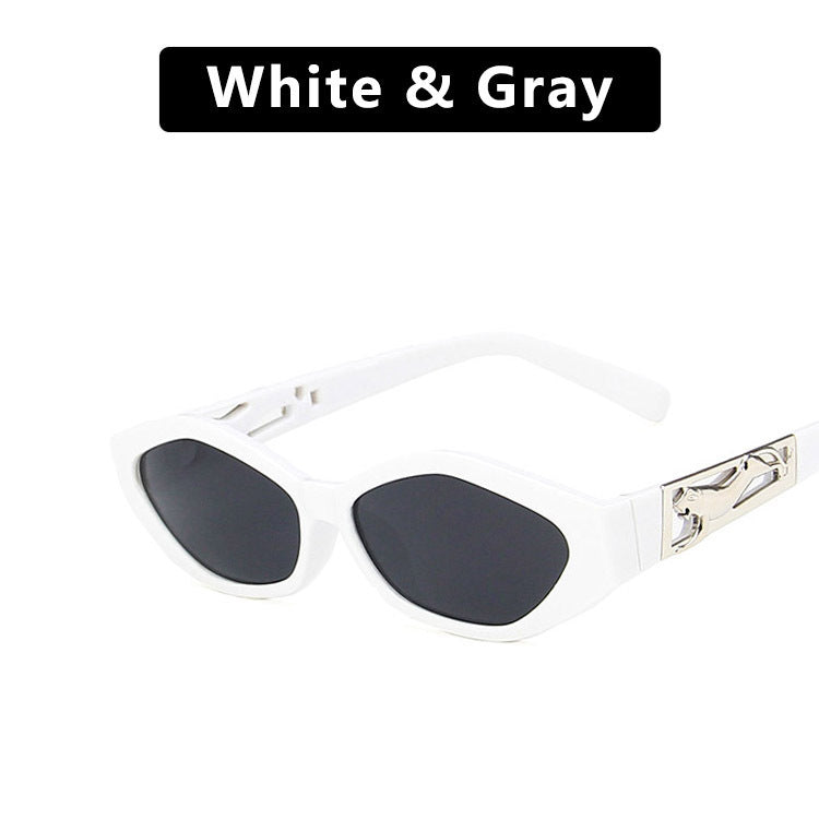 SO&EI Retro Small Frame Polygon Cat Eyes Women Sunglasses Brand Designer Fashion Cheetah Decoration Ladies Sun Glasses UV400 SO&EI Retro Small Frame Polygon Cat Eyes Women Sunglasses Brand Designer Fashion Cheetah Decoration Ladies Sun Glasses UV400
