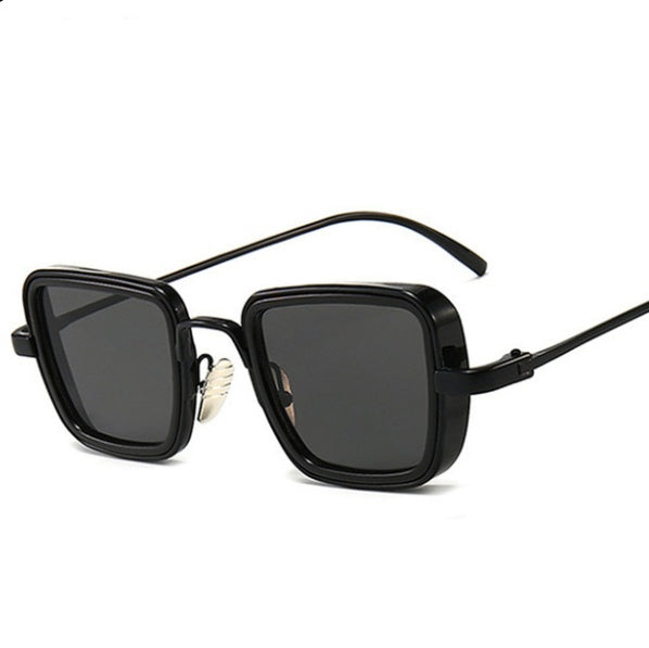 Vintage Steampunk Sunglasses Men Retro Metal Square Vintage Steampunk Sunglasses Men Retro Metal Square
