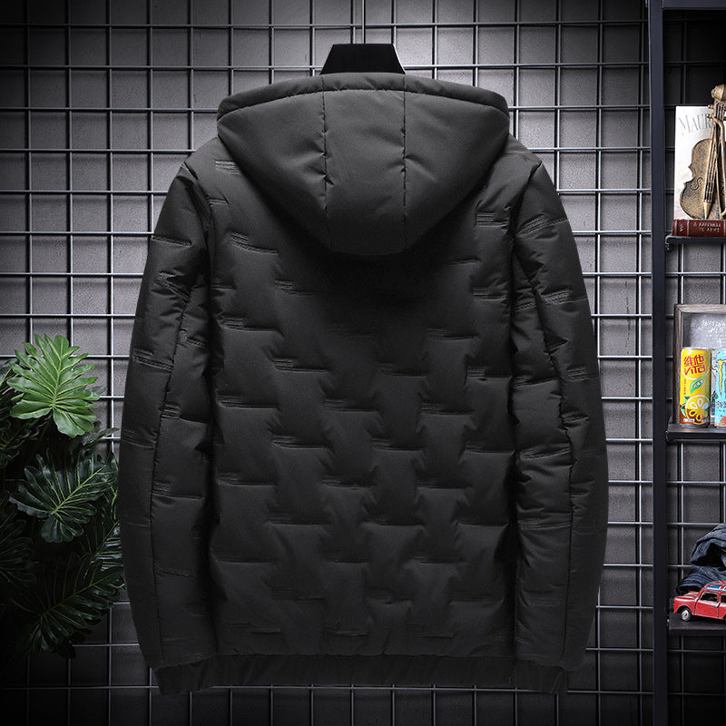Men's Jacket Short Warm Hooded Cotton Jacket Men Men's Jacket Short Warm Hooded Cotton Jacket Men