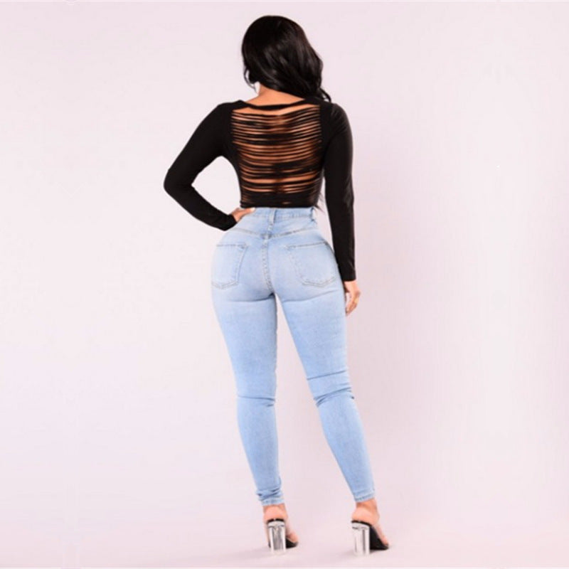 Cross-Border Supply New AliExpress Amazon Wish Explosion Light Color Stretch Jeans Women Cross-Border Supply New AliExpress Amazon Wish Explosion Light Color Stretch Jeans Women