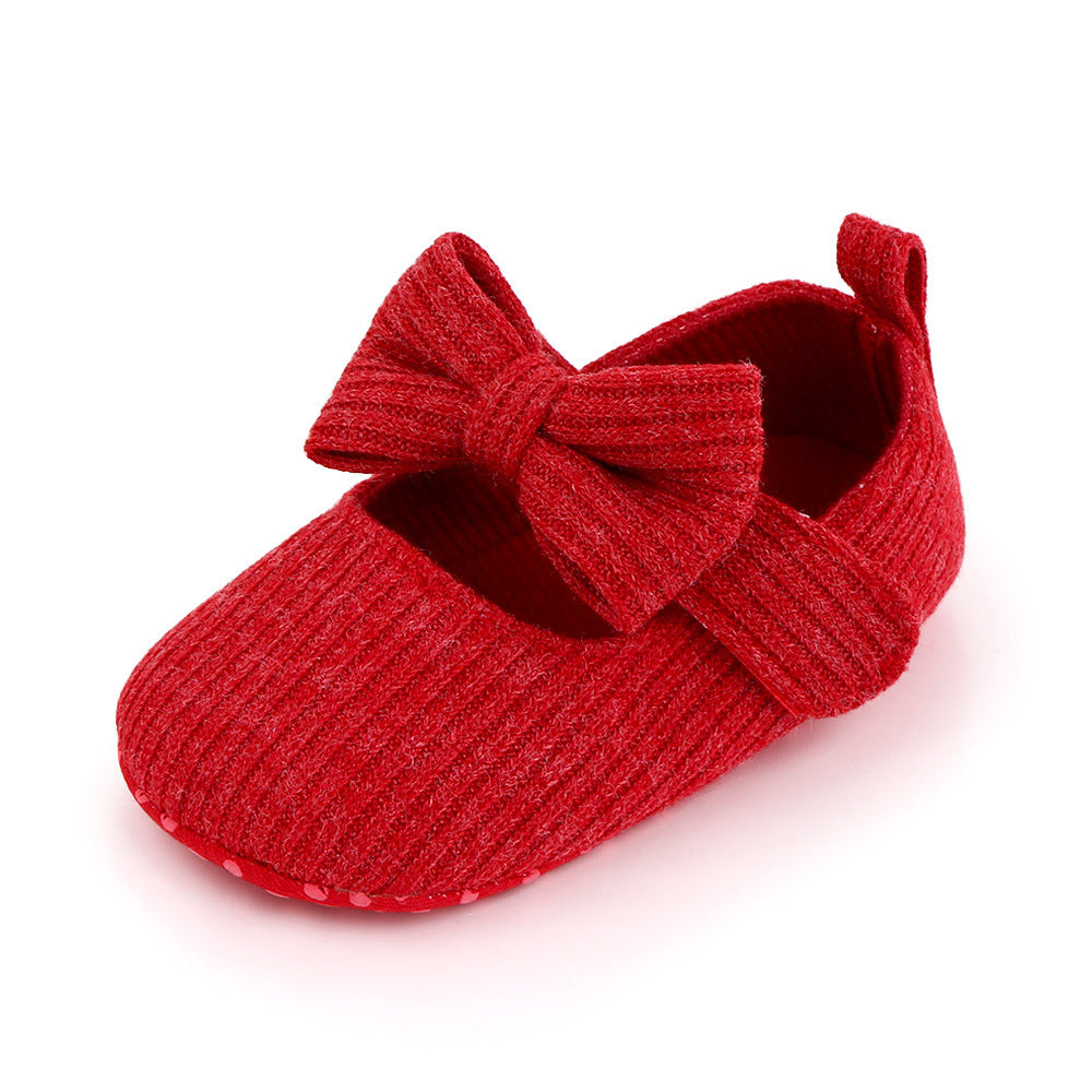 Bowknot Woolen Knit Baby Shoes Moccasins Princess Shoes Baby Shoes Bowknot Woolen Knit Baby Shoes Moccasins Princess Shoes Baby Shoes