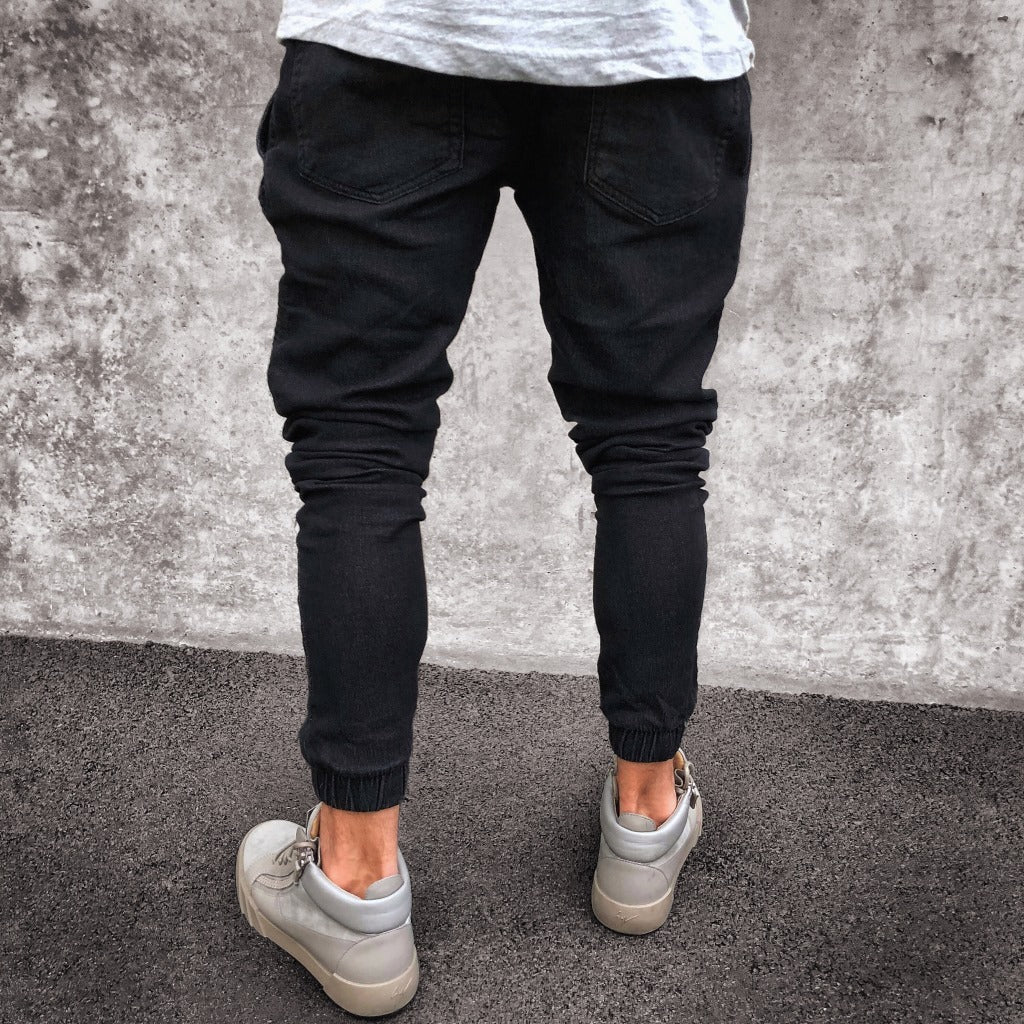 Jeans Men's Explosive Fashion Light Blue Skinny Jeans Men's Explosive Fashion Light Blue Skinny