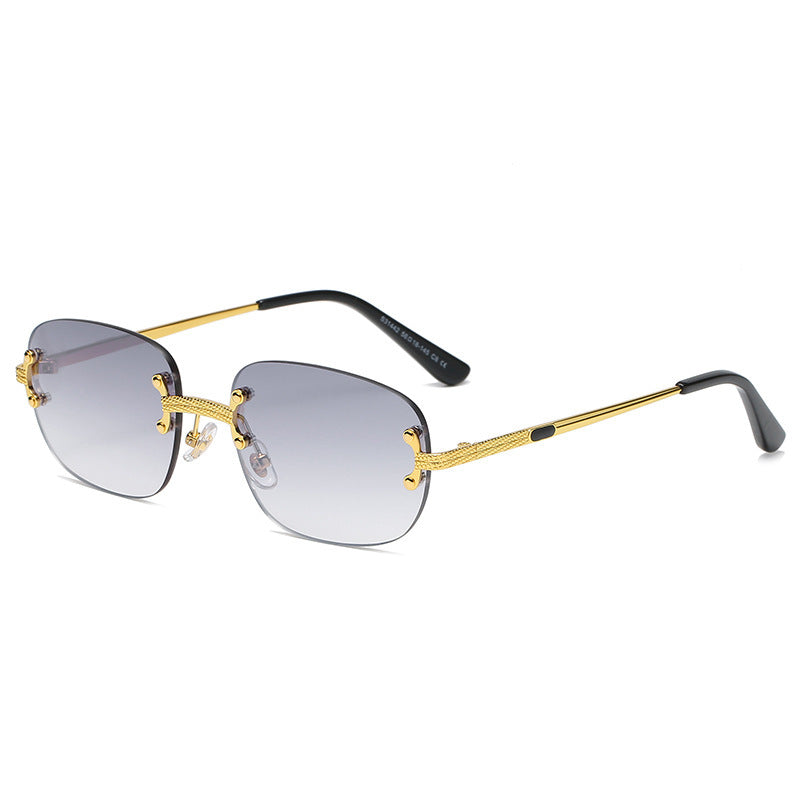 S31442 Cross-Border Metal Frameless Square New Sunglasses Punk Personality Street Shooting Small Glasses Sunglasses Men S31442 Cross-Border Metal Frameless Square New Sunglasses Punk Personality Street Shooting Small Glasses Sunglasses Men