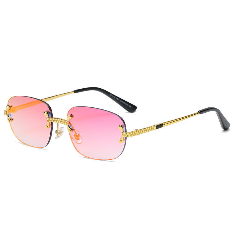 S31442 Cross-Border Metal Frameless Square New Sunglasses Punk Personality Street Shooting Small Glasses Sunglasses Men S31442 Cross-Border Metal Frameless Square New Sunglasses Punk Personality Street Shooting Small Glasses Sunglasses Men