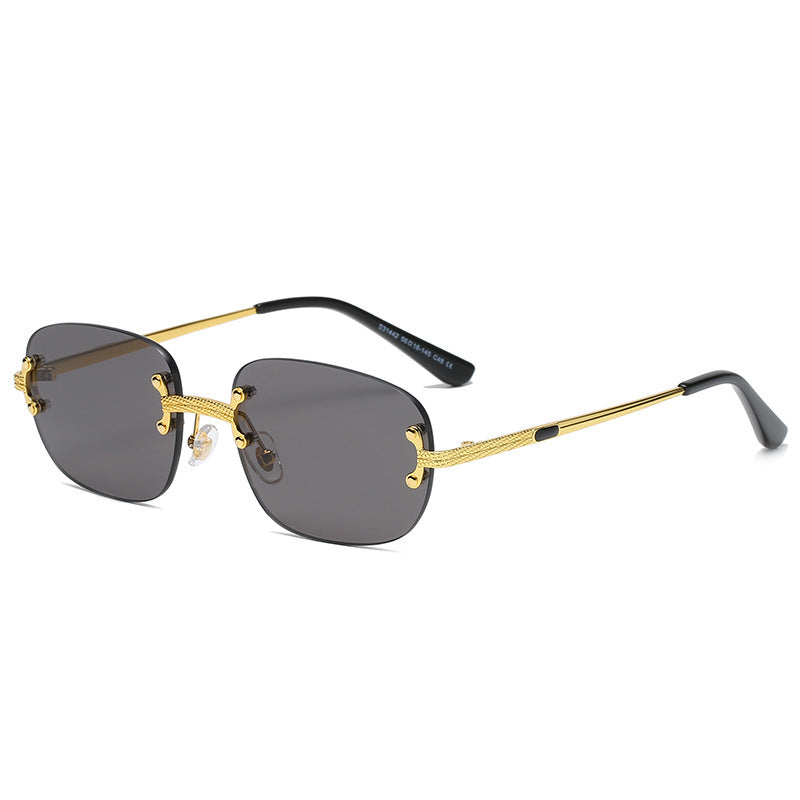S31442 Cross-Border Metal Frameless Square New Sunglasses Punk Personality Street Shooting Small Glasses Sunglasses Men S31442 Cross-Border Metal Frameless Square New Sunglasses Punk Personality Street Shooting Small Glasses Sunglasses Men