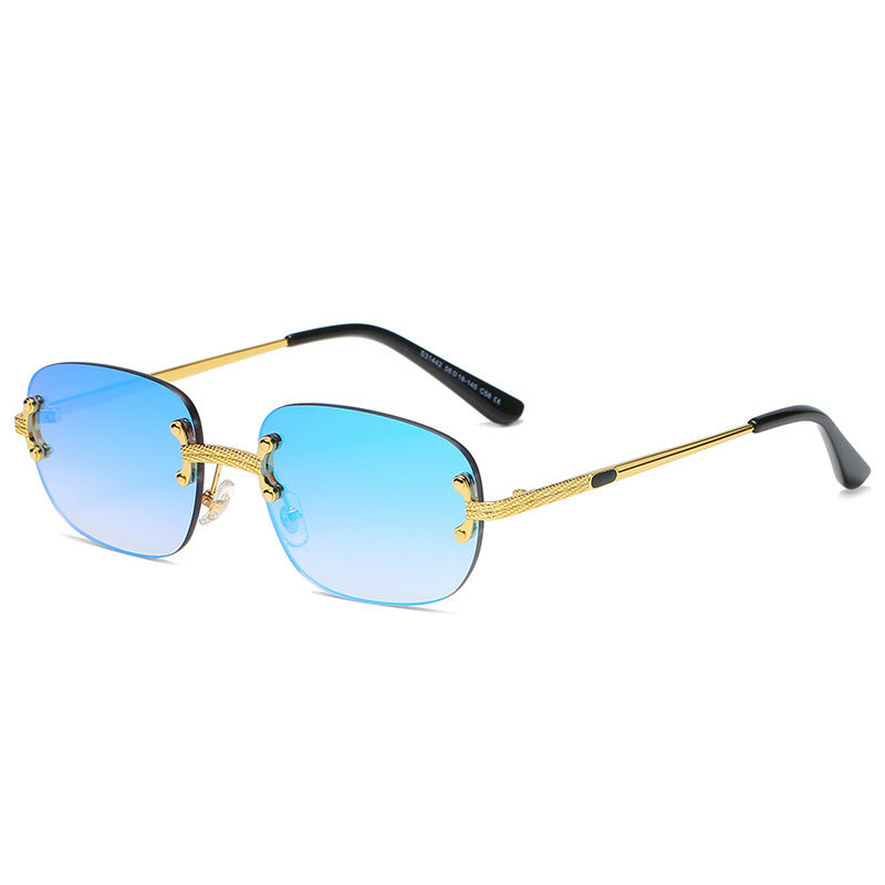 S31442 Cross-Border Metal Frameless Square New Sunglasses Punk Personality Street Shooting Small Glasses Sunglasses Men S31442 Cross-Border Metal Frameless Square New Sunglasses Punk Personality Street Shooting Small Glasses Sunglasses Men