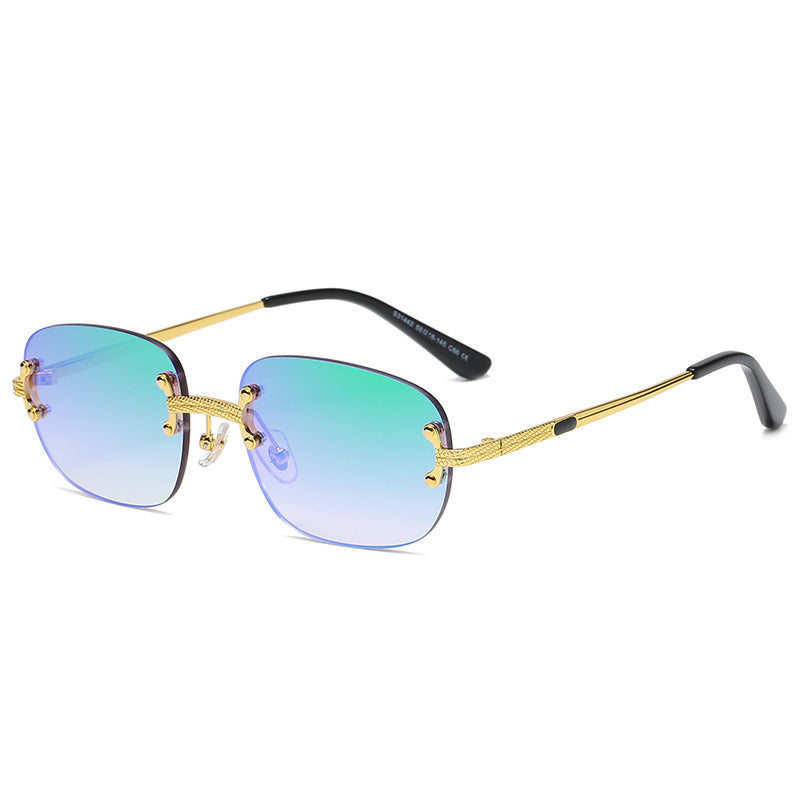 S31442 Cross-Border Metal Frameless Square New Sunglasses Punk Personality Street Shooting Small Glasses Sunglasses Men S31442 Cross-Border Metal Frameless Square New Sunglasses Punk Personality Street Shooting Small Glasses Sunglasses Men