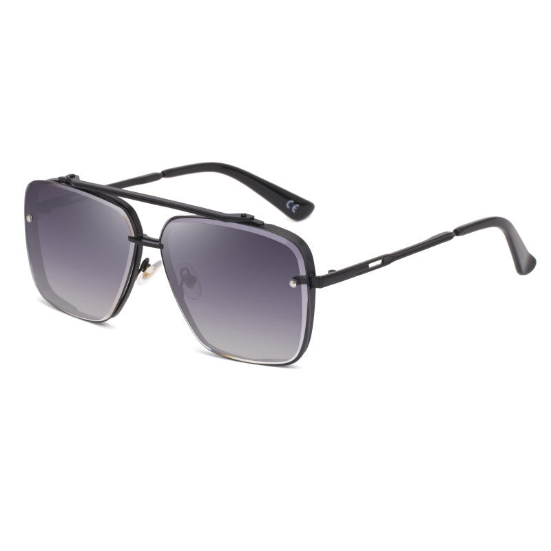 Large Square Box Retro Men 1261 Creative Fashion Metal Sunglasses Large Square Box Retro Men 1261 Creative Fashion Metal Sunglasses