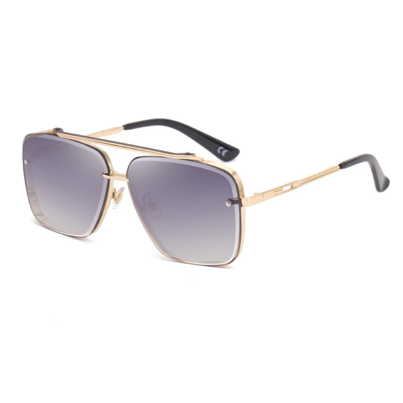 Large Square Box Retro Men 1261 Creative Fashion Metal Sunglasses Large Square Box Retro Men 1261 Creative Fashion Metal Sunglasses