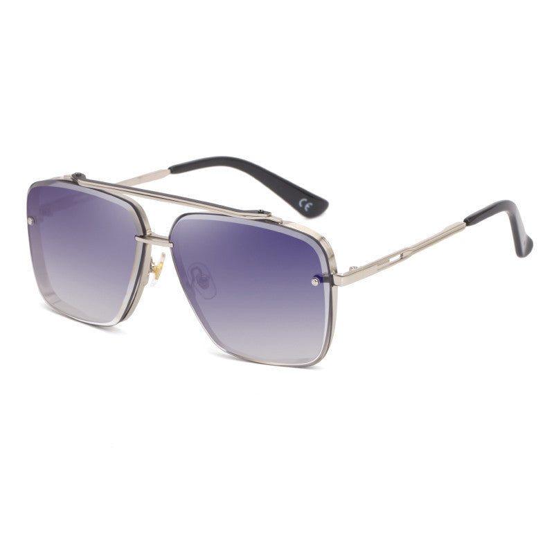 Large Square Box Retro Men 1261 Creative Fashion Metal Sunglasses Large Square Box Retro Men 1261 Creative Fashion Metal Sunglasses