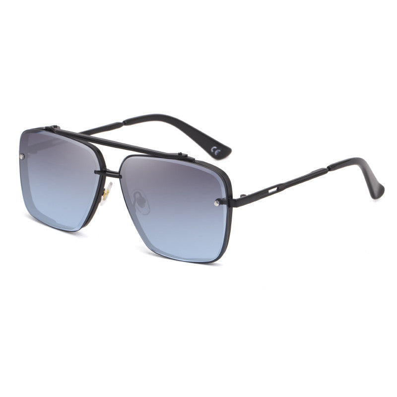 Large Square Box Retro Men 1261 Creative Fashion Metal Sunglasses Large Square Box Retro Men 1261 Creative Fashion Metal Sunglasses