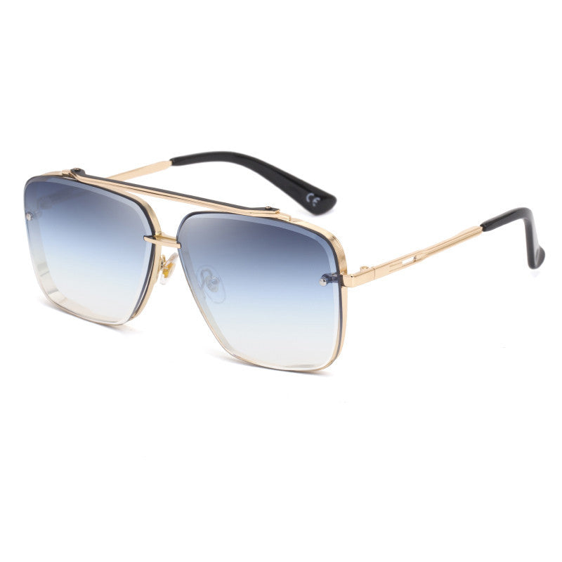 Large Square Box Retro Men 1261 Creative Fashion Metal Sunglasses Large Square Box Retro Men 1261 Creative Fashion Metal Sunglasses