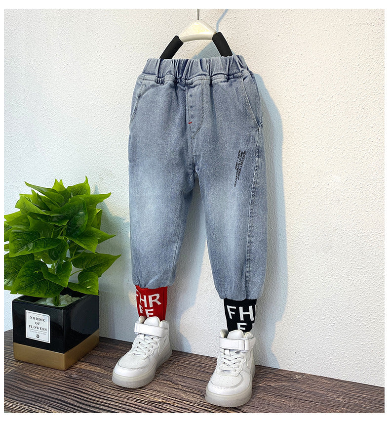 Boys and Girls Jeans Spring Style Handsome Kids Boys and Girls Jeans Spring Style Handsome Kids