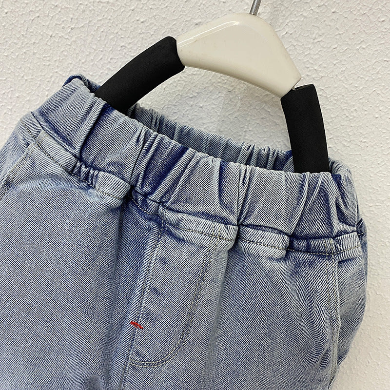 Boys and Girls Jeans Spring Style Handsome Kids Boys and Girls Jeans Spring Style Handsome Kids