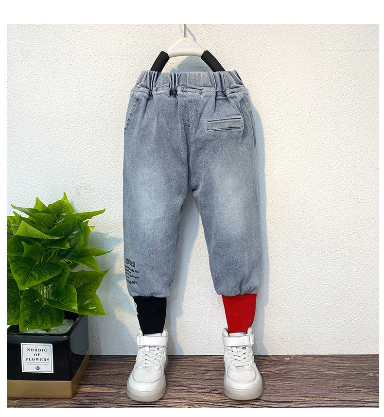 Boys and Girls Jeans Spring Style Handsome Kids Boys and Girls Jeans Spring Style Handsome Kids