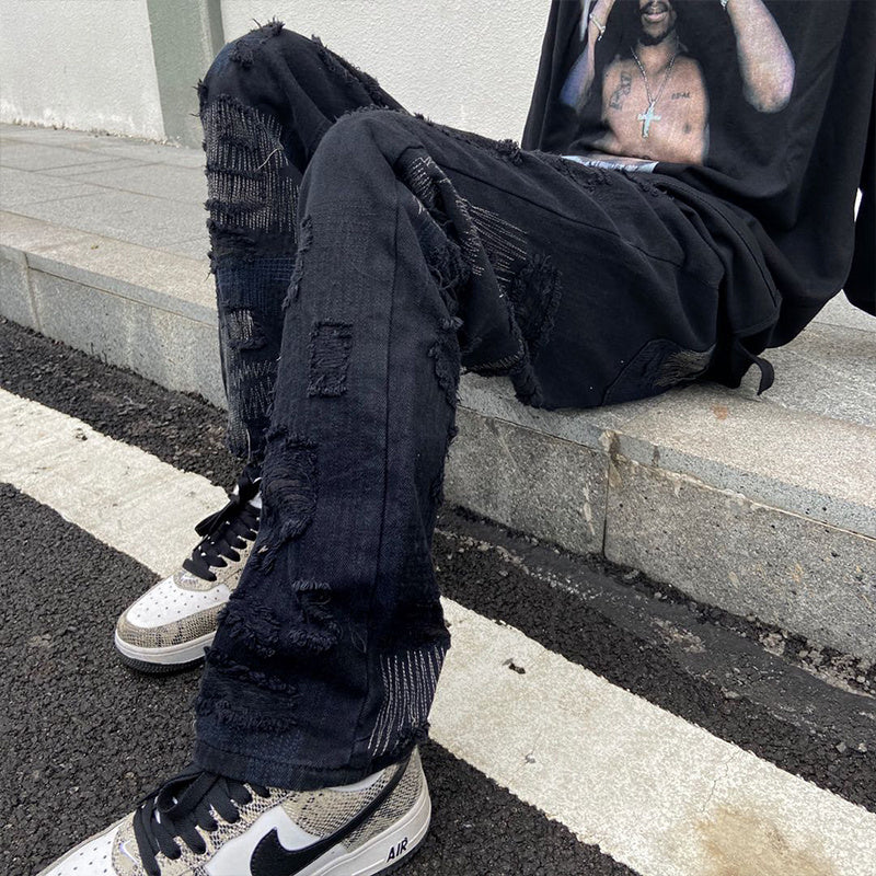 7tt Original National Chaogao Street Cut Loose Straight Jeans Men''s Wide Leg High Waist Versatile Casual Pants 7tt Original National Chaogao Street Cut Loose Straight Jeans Men''s Wide Leg High Waist Versatile Casual Pants