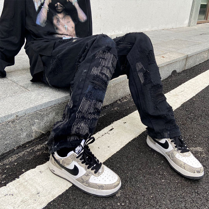 7tt Original National Chaogao Street Cut Loose Straight Jeans Men''s Wide Leg High Waist Versatile Casual Pants 7tt Original National Chaogao Street Cut Loose Straight Jeans Men''s Wide Leg High Waist Versatile Casual Pants