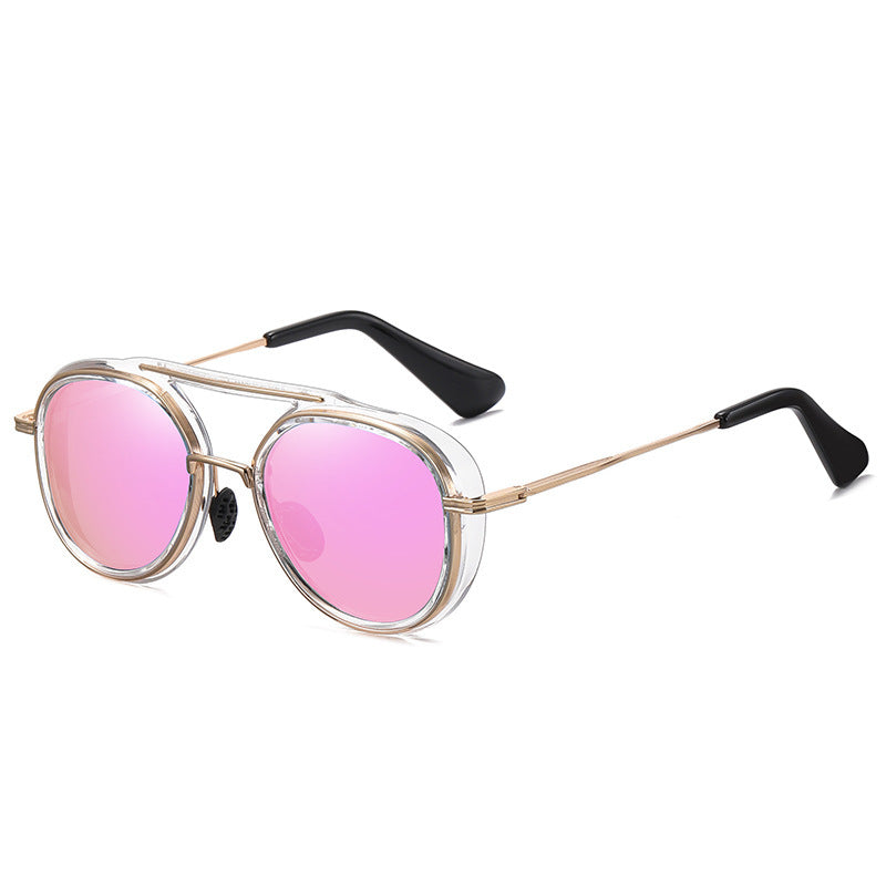 Colorful Two-tone Sunglasses Fashion Metal Sunglasses Glasses Colorful Two-tone Sunglasses Fashion Metal Sunglasses Glasses