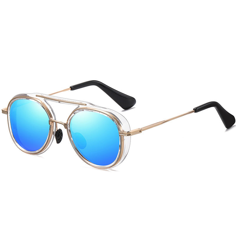 Colorful Two-tone Sunglasses Fashion Metal Sunglasses Glasses Colorful Two-tone Sunglasses Fashion Metal Sunglasses Glasses