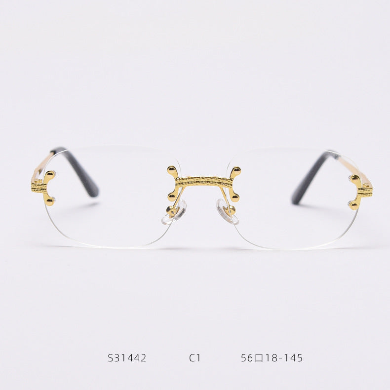 S31442 Cross-Border Metal Frameless Square New Sunglasses Punk Personality Street Shooting Small Glasses Sunglasses Men S31442 Cross-Border Metal Frameless Square New Sunglasses Punk Personality Street Shooting Small Glasses Sunglasses Men