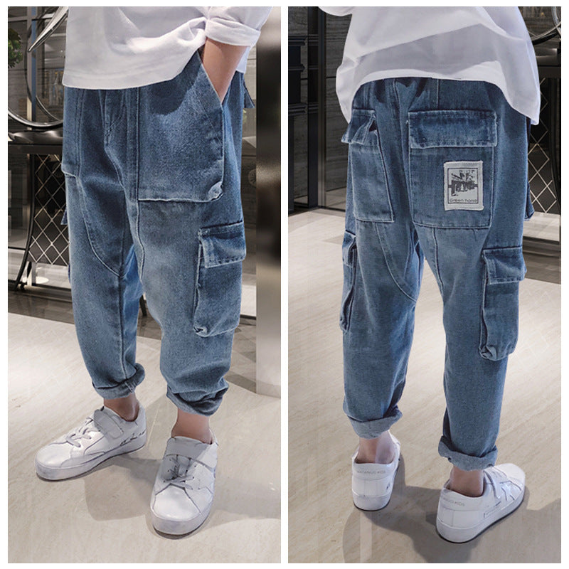 Big Kids Loose Harem Trousers Big Kids Plus Fleece Padded Overalls Big Kids Loose Harem Trousers Big Kids Plus Fleece Padded Overalls