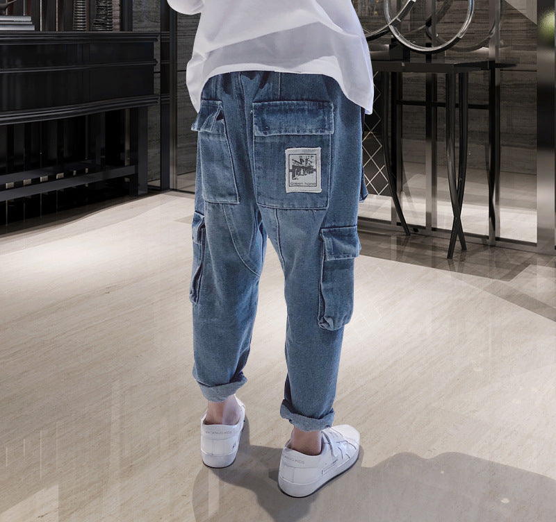 Big Kids Loose Harem Trousers Big Kids Plus Fleece Padded Overalls Big Kids Loose Harem Trousers Big Kids Plus Fleece Padded Overalls