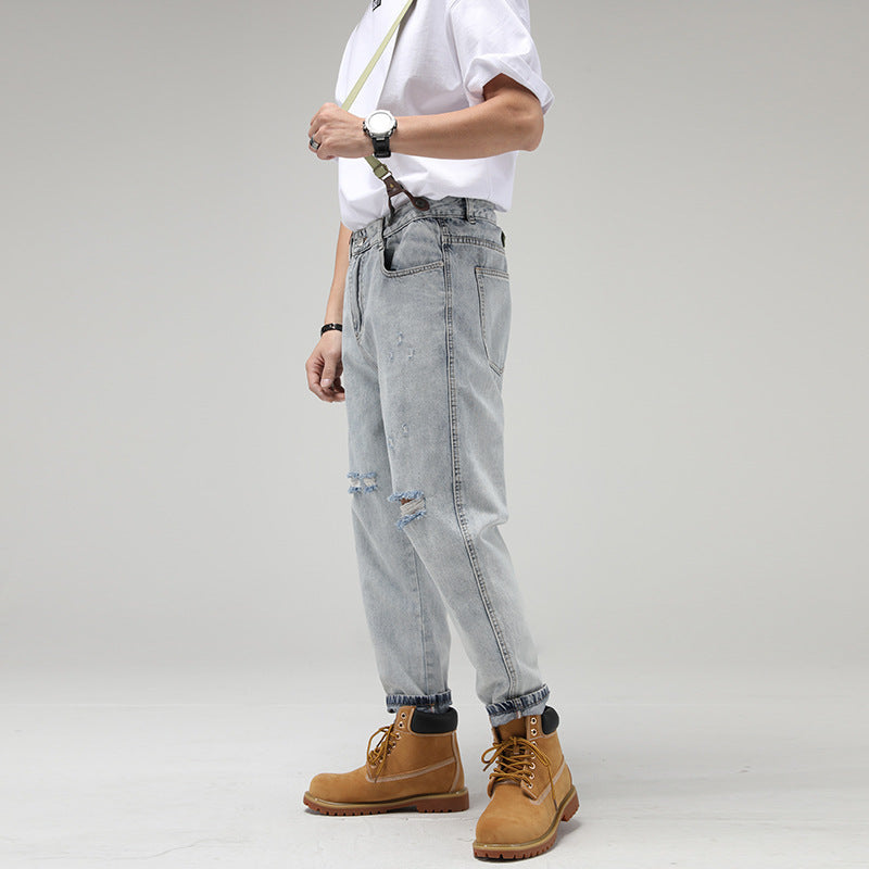 Retro Jeans Men Loose Straight Leg Overalls Overalls Retro Jeans Men Loose Straight Leg Overalls Overalls