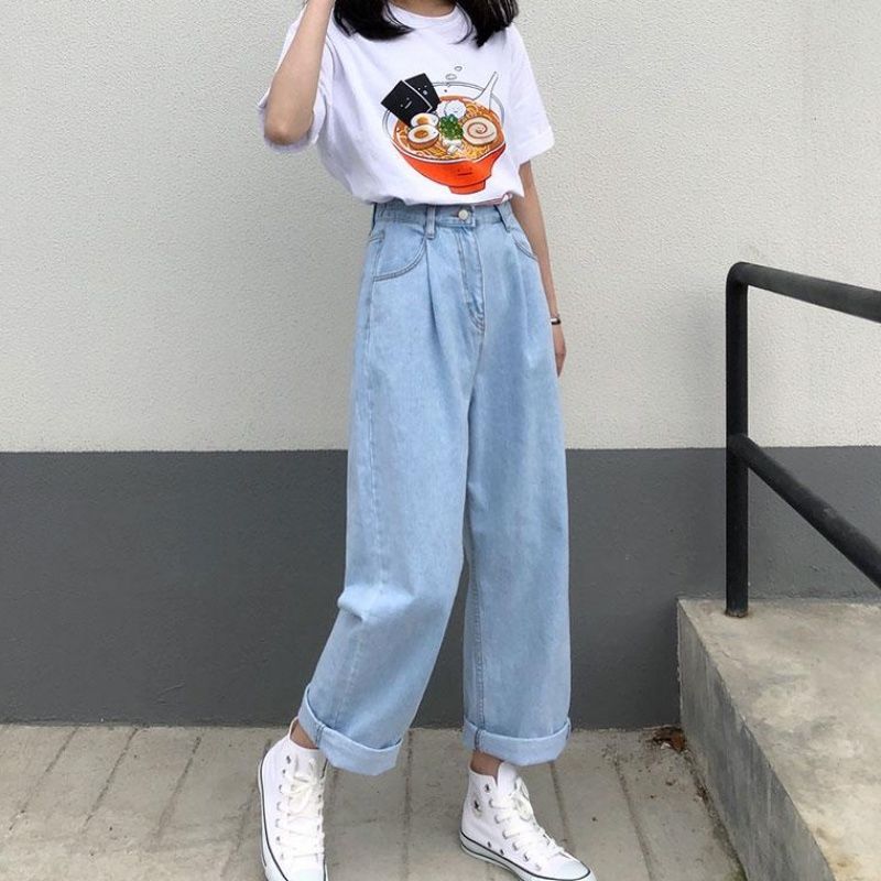 Women's New Straight Leg Pants Loose Retro Casual Jeans Women Women's New Straight Leg Pants Loose Retro Casual Jeans Women