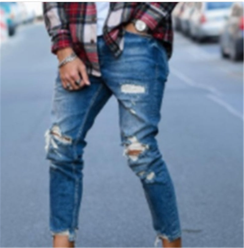 Hole men''s jeans Hole men''s jeans
