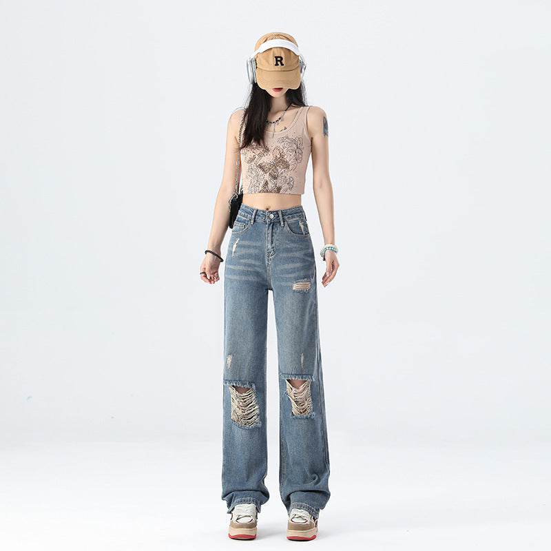 New High Waist Slimming And Wide Leg Jeans For Women New High Waist Slimming And Wide Leg Jeans For Women