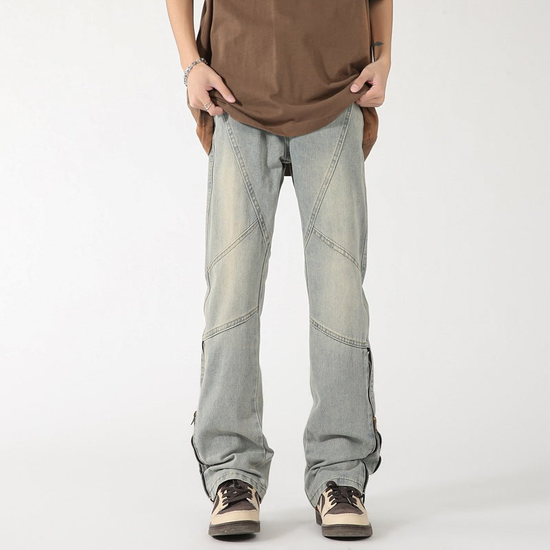 Fashion American Stitching Niche Jeans Men Fashion American Stitching Niche Jeans Men