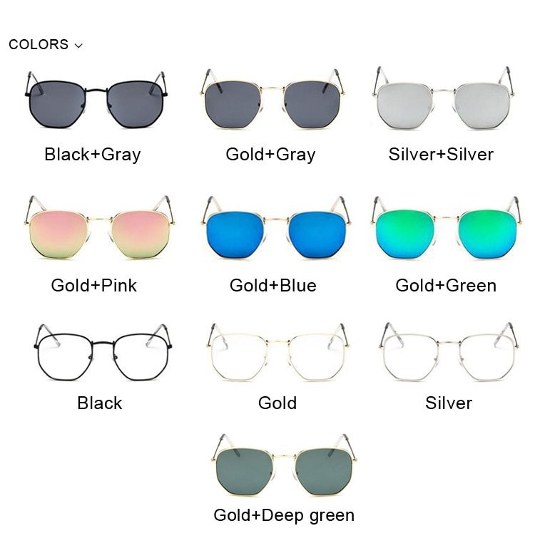 women's Hexagonal Sunglasses women's Hexagonal Sunglasses