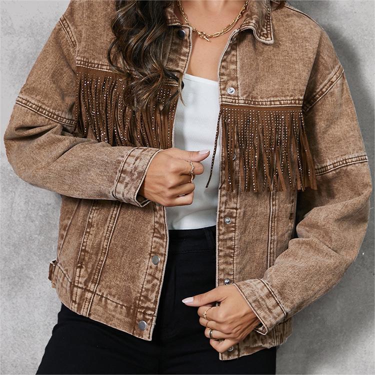 Tassel Lapel Jacket Coat For Women Tassel Lapel Jacket Coat For Women