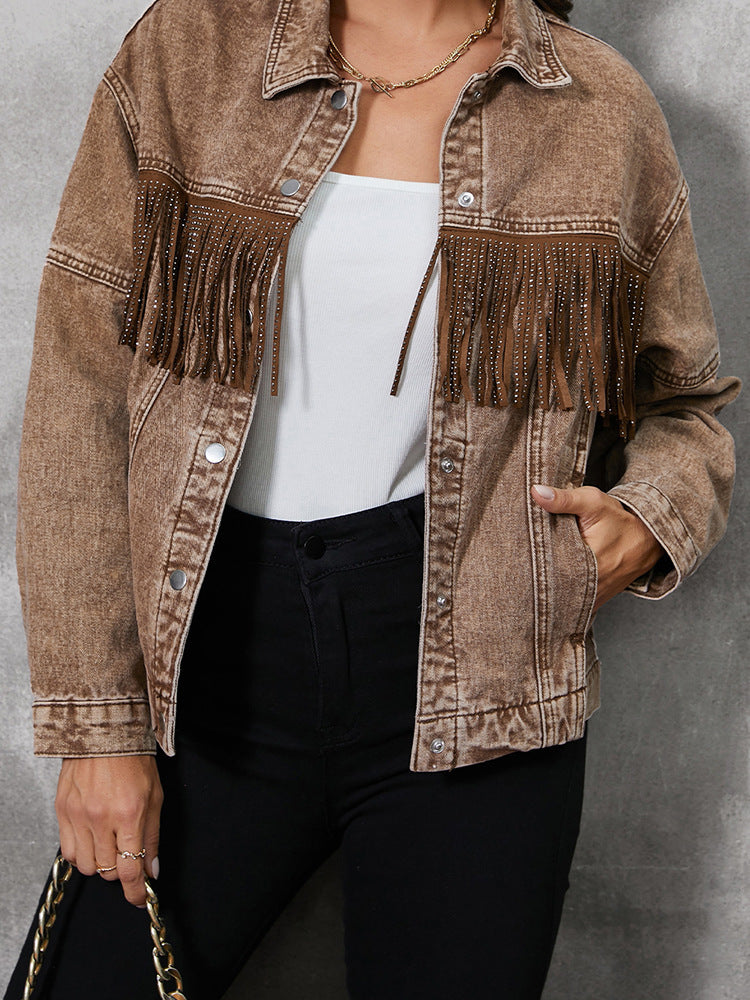 Tassel Lapel Jacket Coat For Women Tassel Lapel Jacket Coat For Women