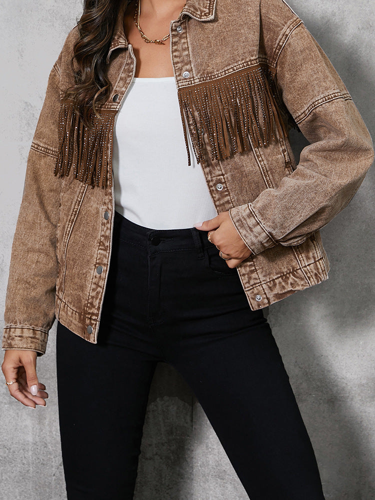 Tassel Lapel Jacket Coat For Women Tassel Lapel Jacket Coat For Women