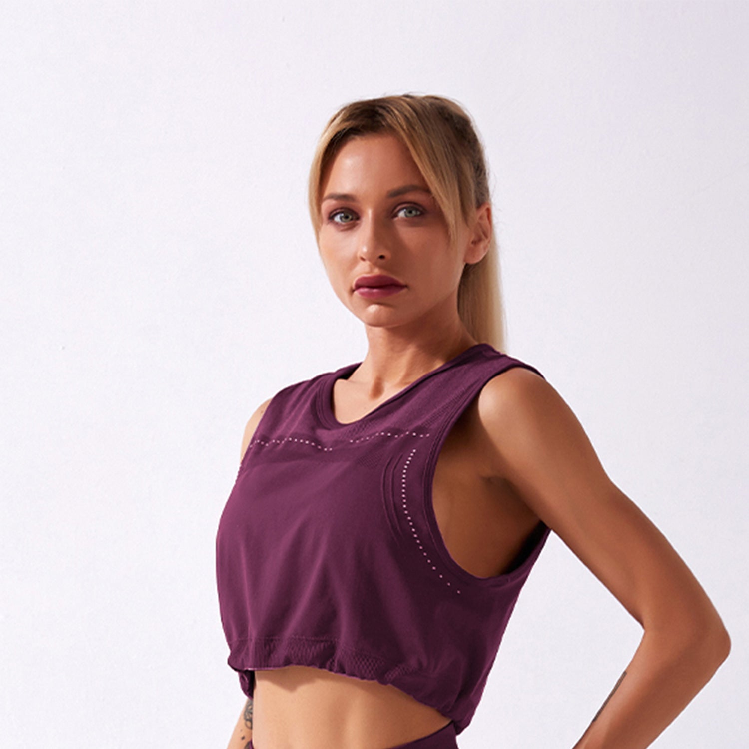 Sports top women seamless gym loose yoga vest Sports top women seamless gym loose yoga vest