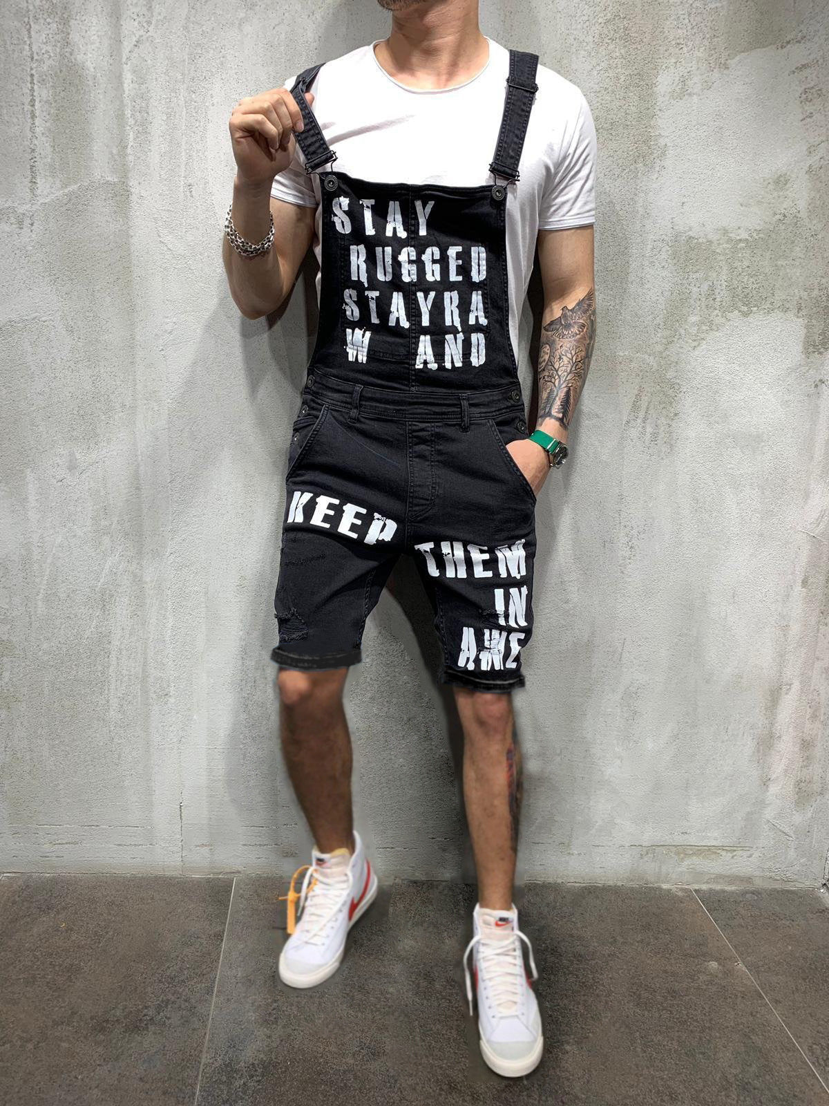 Men's braces ripped jeans jumpsuit men pants Men's braces ripped jeans jumpsuit men pants