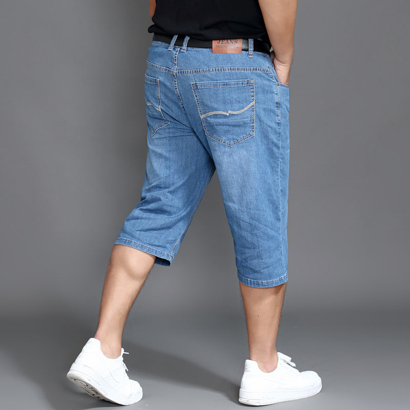 Men's Loose High Stretch Denim Shorts Men's Loose High Stretch Denim Shorts