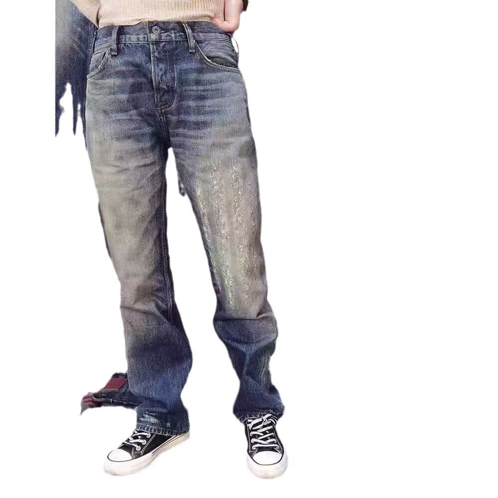 Straight Jeans Men's Niche Design Straight Jeans Men's Niche Design