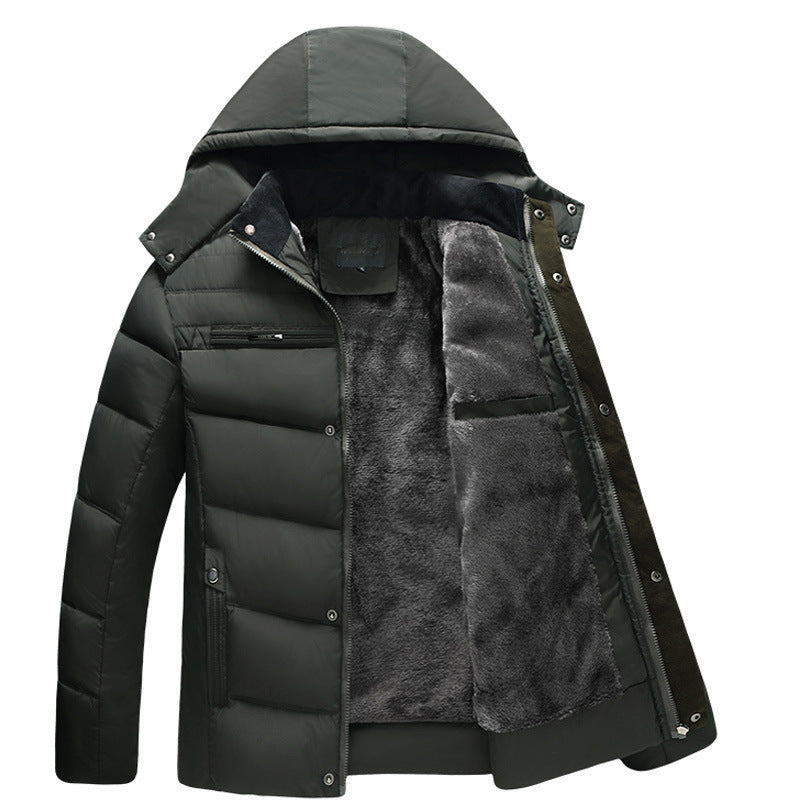 Hooded slim fit plus down padded down jacket men Hooded slim fit plus down padded down jacket men