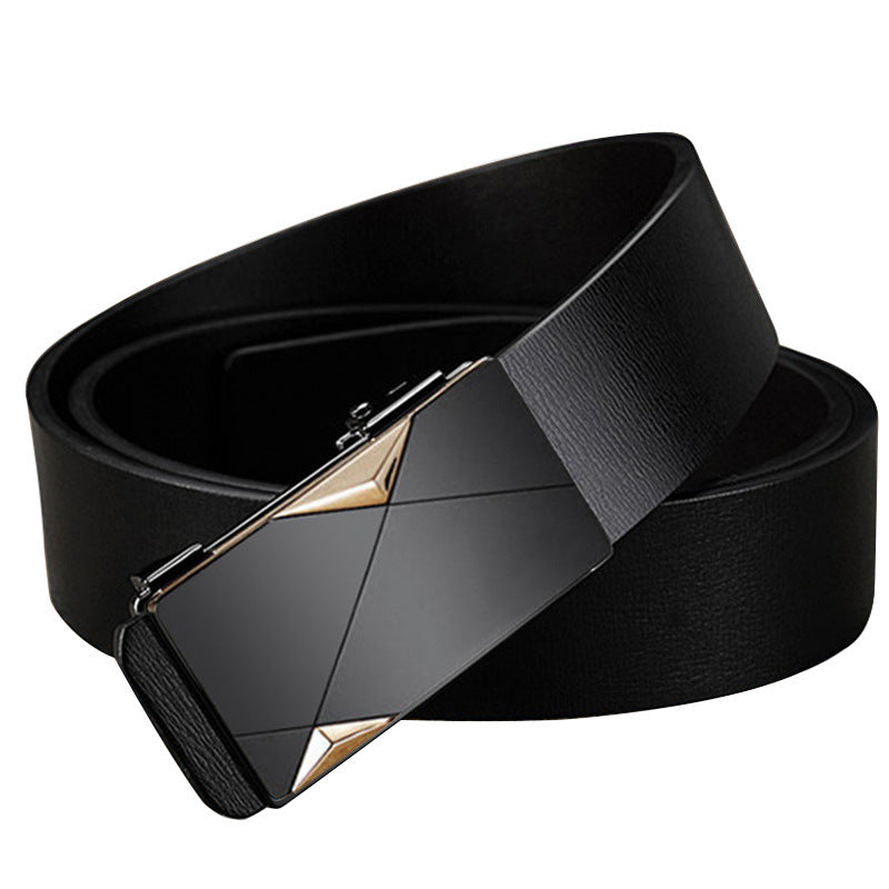 Men's Genuine Leather Toothless Automatic Buckle Cowhide Belt Business Leisure Trend Men's Genuine Leather Toothless Automatic Buckle Cowhide Belt Business Leisure Trend